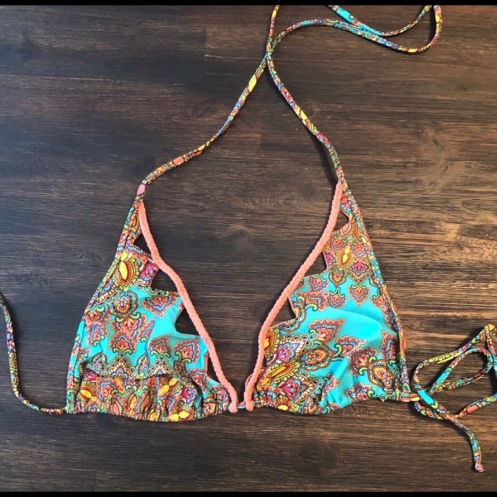 Luli fama triangle bikini top